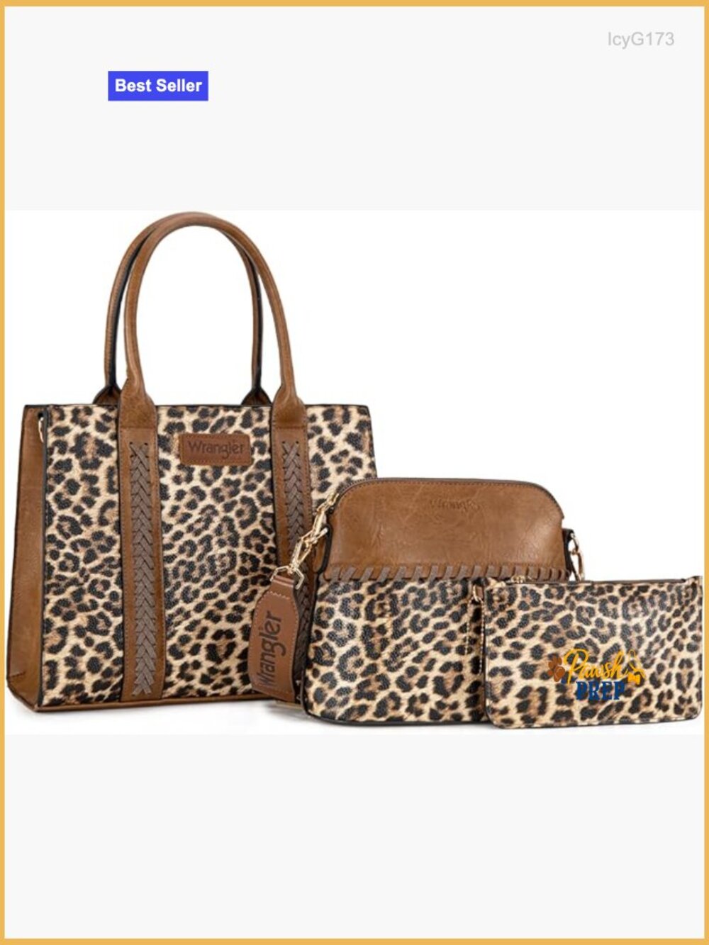 3-Piece Tote Crossbody Handbag Set with Wristlet
